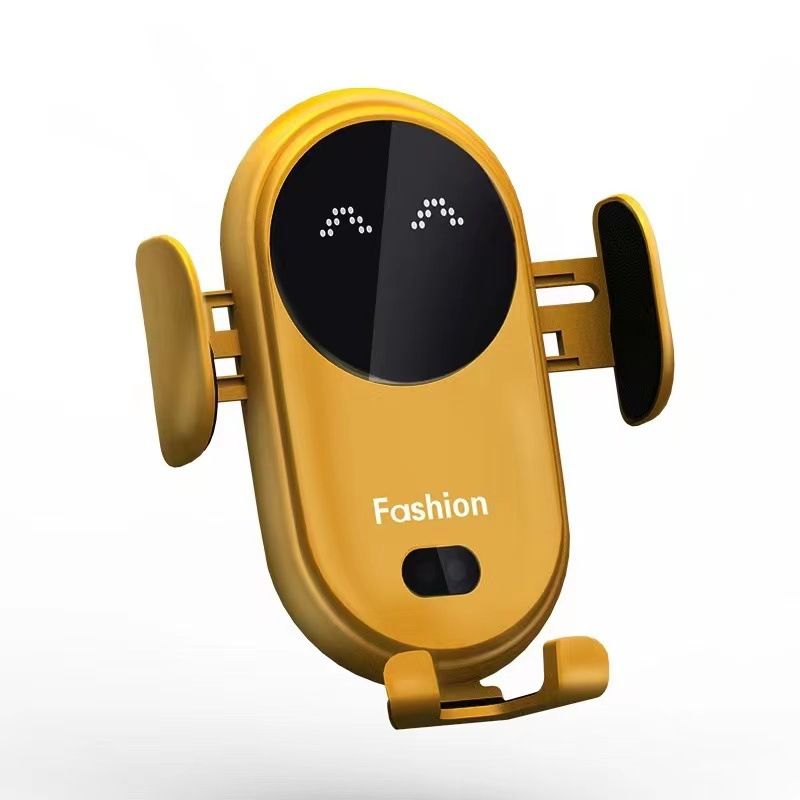 Support telephone voiture smiley fix jaune